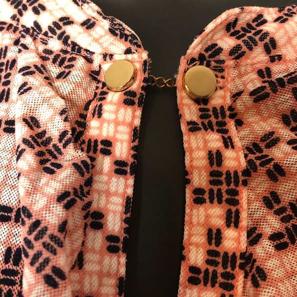 THE LIMITED sheer houndstooth blouse shirt Sz L - Picture 6 of 11